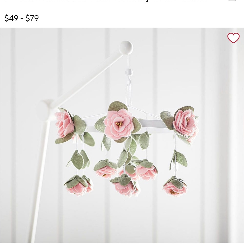 Pottery Barn Kids Pink Floral Mobile